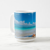 Snowman Beach Vacation コーヒーマグカップ (正面左)