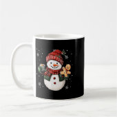 Snowman Beanie Coffee Latte Ginggerbread Merry Chr コーヒーマグカップ (左)