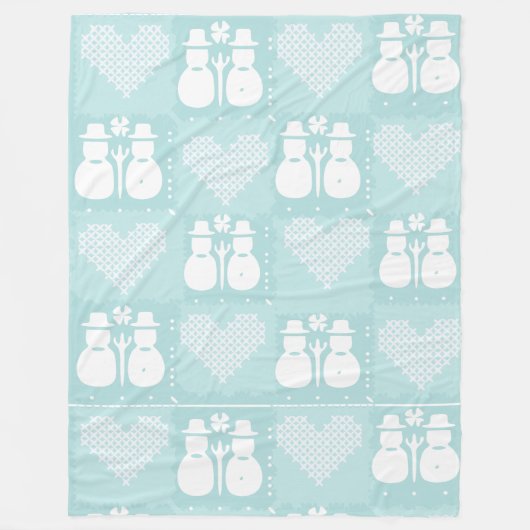 Snowman Blanket & Throws フリースブランケット (正面)