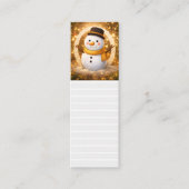 Snowman bookmark スキニー名刺 (正面)