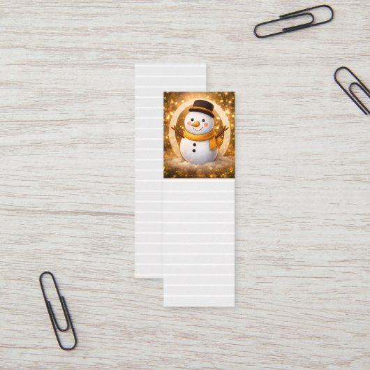 Snowman bookmark スキニー名刺 (正面/裏面インサイチュ)