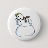 Snowman button 缶バッジ (正面)