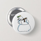 Snowman button 缶バッジ (正面&裏面)