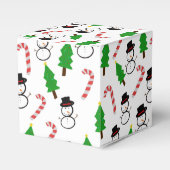 Snowman Candy Cane Christmas Tree フェイバーボックス (正面サイド)