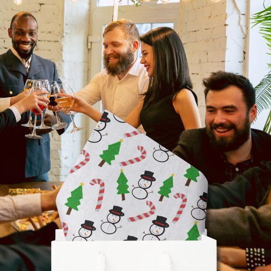 Snowman Candy Cane Christmas Tree 薄葉紙