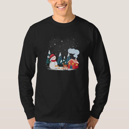 Snowman Carrot Tail Ugly Christmas   Humorous Tシャツ (正面)