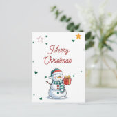 Snowman Christmas シーズンポストカード (スタンド正面)