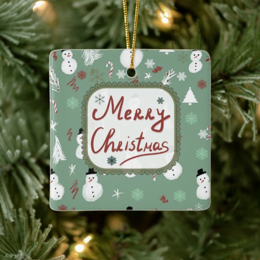 Snowman Christmas  セラミックオーナメント (ツリー)