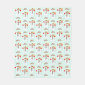 Snowman Christmas フリースブランケット (正面)