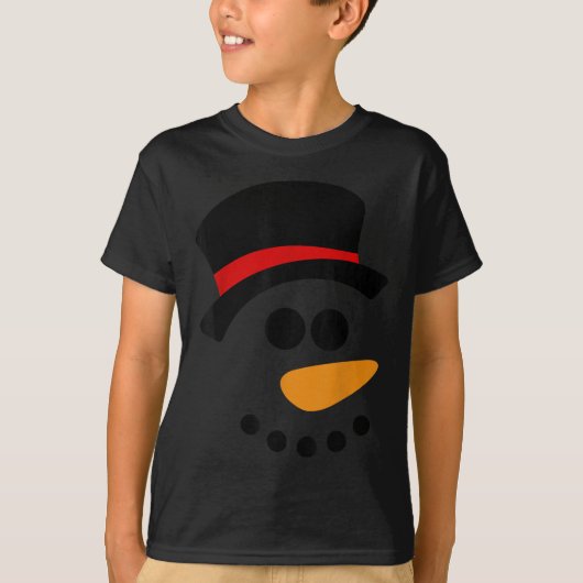 Snowman Christmas Character Face Tシャツ (正面)