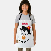 Snowman Christmas Fun Novelty Cartoon エプロン (インサイチュ)