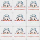 Snowman Christmas Gift Label stickers  シール (正面)