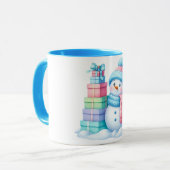 Snowman Christmas gift Mug マグカップ (正面左)