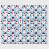 Snowman Christmas Giftwrap Roll of ラッピングペーパー (フラット)
