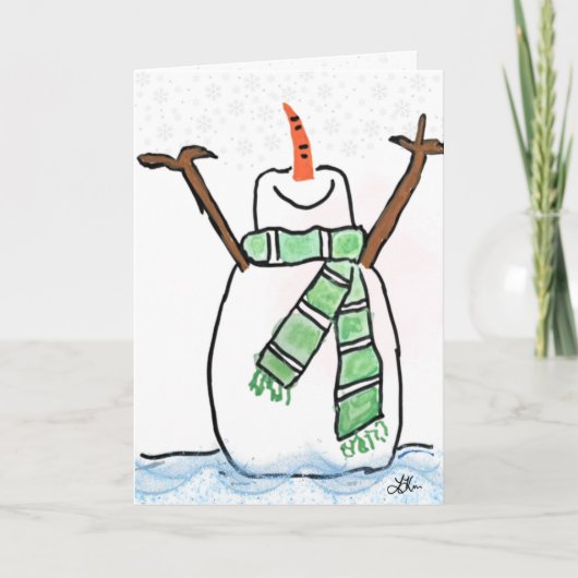 Snowman Christmas/Holiday Card カード (正面)