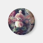 Snowman Christmas Magnet Holiday Decoration マグネット (正面)