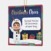 Snowman Christmas Ornament セラミックオーナメント (左)