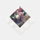 Snowman Christmas Paper Napkin 縁ありカクテルナプキン (角)