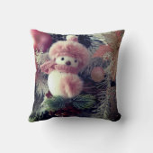Snowman Christmas Throw Pillow クッション (裏面)