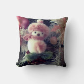 Snowman Christmas Throw Pillow クッション (正面)