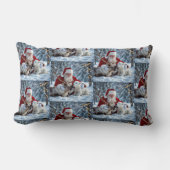 Snowman Christmas Throw Pillow ランバークッション (正面)