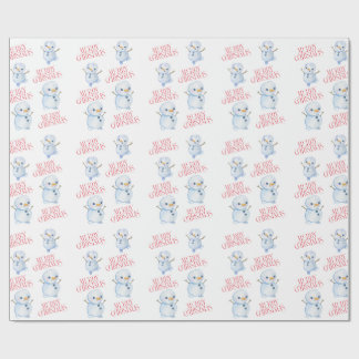 Snowman Christmas Wrapping Paper ラッピングペーパー