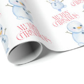 Snowman Christmas Wrapping Paper ラッピングペーパー (ロールコーナー)