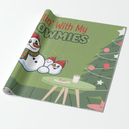 Snowman Christmas Wrapping Paper | Festive Gift ラッピングペーパー