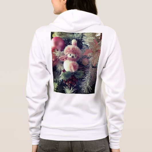 Snowman Christmas Zip Hoodie パーカ (裏面)