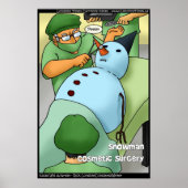 Snowman Cosmetic Surgery Gifts Tees ポスター (正面)