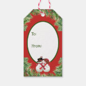 Snowman Couple ギフトタグ (裏面)