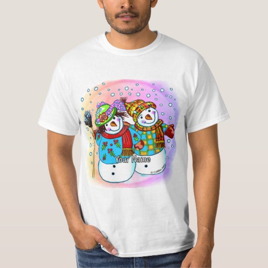 Snowman Couple  Tシャツ (正面)