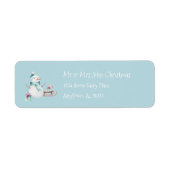 Snowman Custom Return Address Christmas Holiday ラベル (正面)