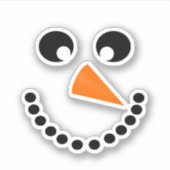 Snowman Face Christmas シール (正面)