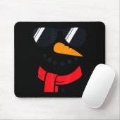 Snowman Face Family Christmas Matching Costume Men マウスパッド (マウス)