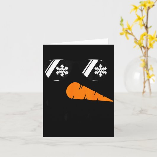 Snowman Face Sungles Christmas For Men Boys And Ki カード (黄色い花)