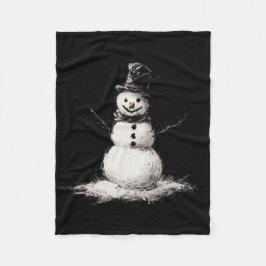 Snowman fleece blanket フリースブランケット