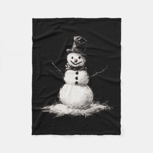 Snowman fleece blanket フリースブランケット (正面)