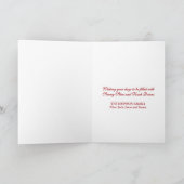 Snowman Football Tree Christmas Holiday Card シーズンカード (内部)