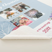 Snowman Four Photo Collage Christmas シェルパブランケット (3/4)