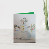 snowman greeting card カード (正面)