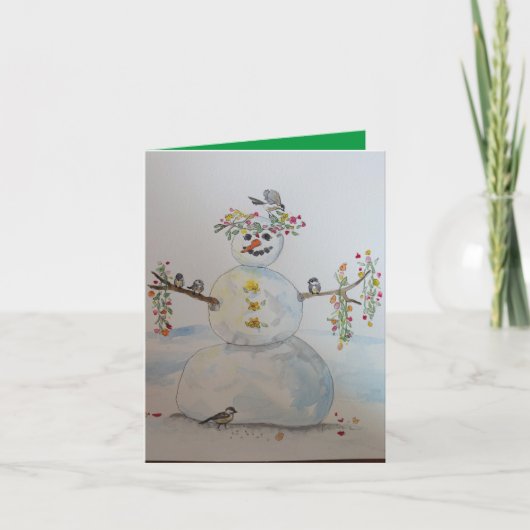 snowman greeting card カード (正面)