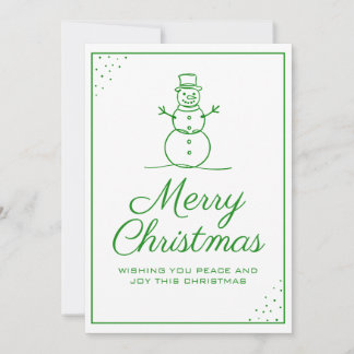 Snowman Greeting Christmas Card カード