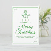 Snowman Greeting Christmas Card カード (スタンド正面)