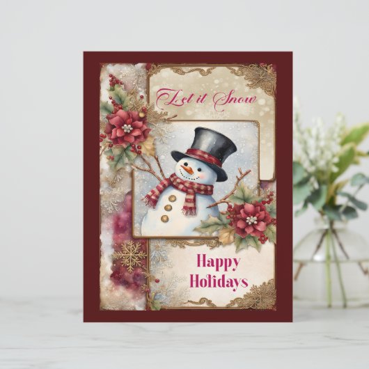 Snowman Greetings Scrapbook Paper (スタンド正面)