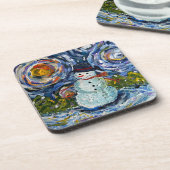 Snowman Hard plastic coaster set コースター (左側)