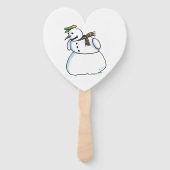 Snowman heart hand fans ハンドファン (裏面)