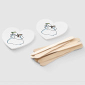 Snowman heart hand fans ハンドファン (組立なし)