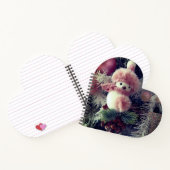 Snowman Heart-Shaped Spiral Notebook ノートブック (内部)