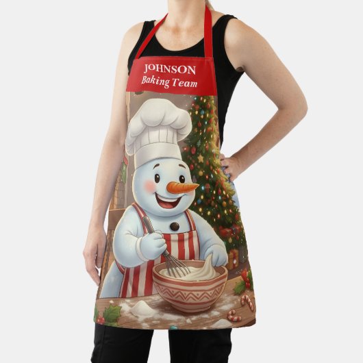 Snowman Holiday Baking Apron エプロン (インサイチュ)